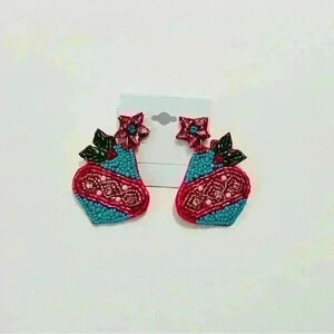 Christmas Ornament Statement Earrings